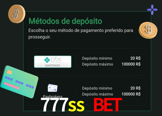 O cassino 777ss bet oferece uma grande variedade de métodos de pagamento